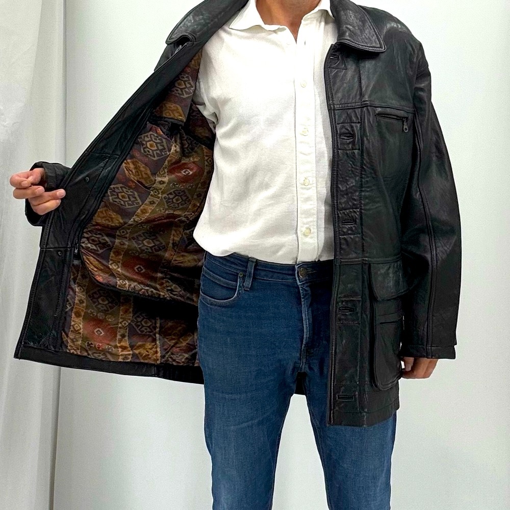 Vintage 90’s Danier Canada Genuine Leather  Thinsulate Bomber Jacket Coat - Picture 5 of 15